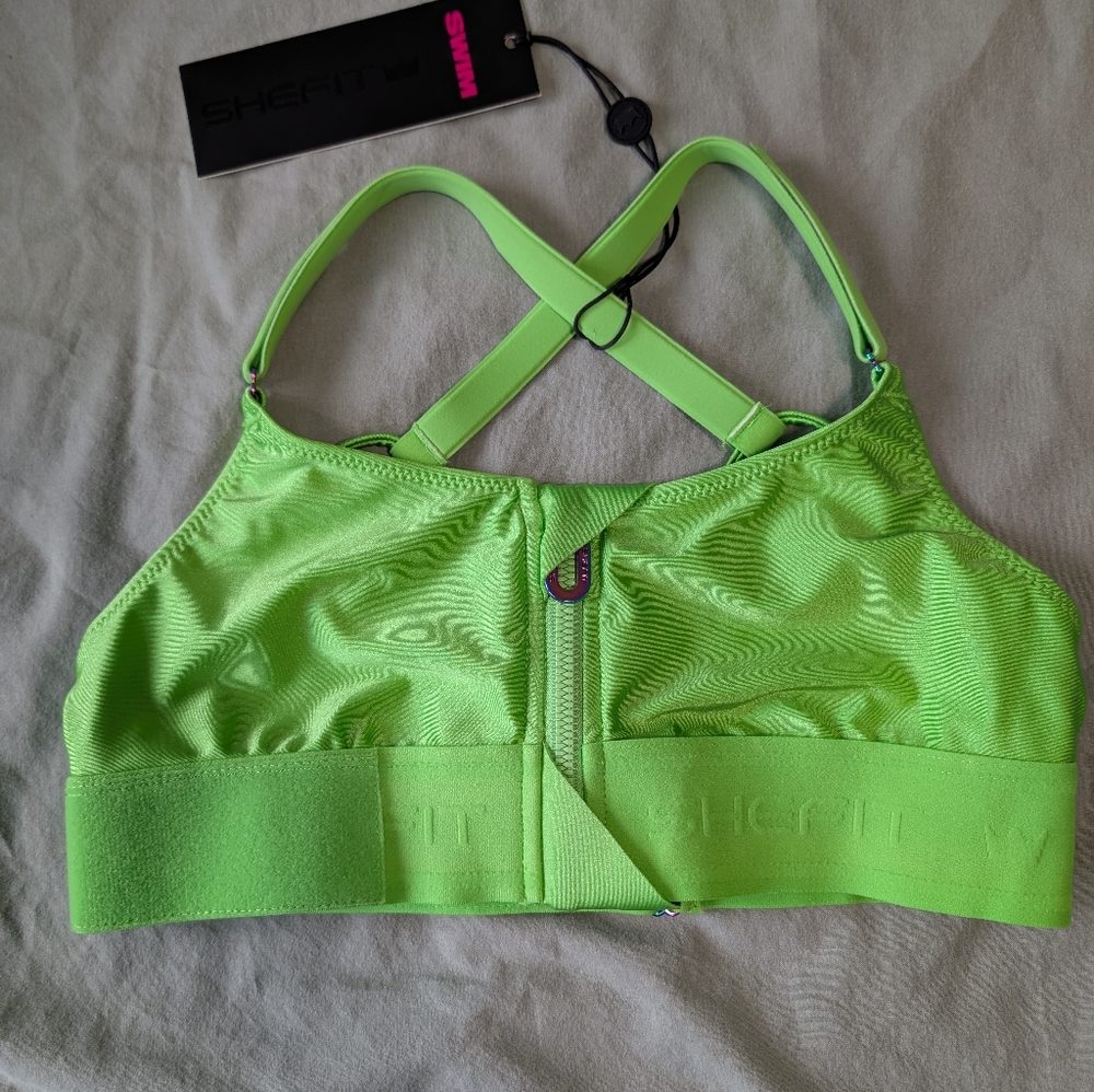 SHEFIT Neon Green Bikini Top